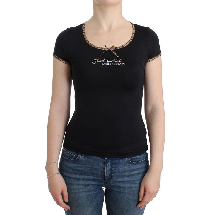 Roberto Cavalli Sort Elastan Topp