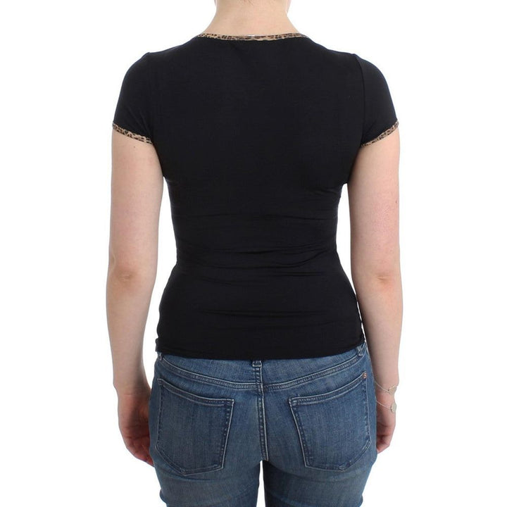 Roberto Cavalli Sort Elastan Topp
