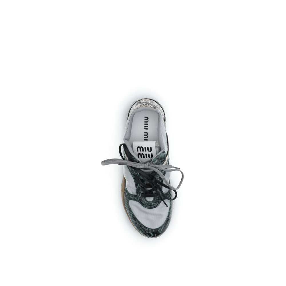 Miu Miu grå resirkulert polyester athletic-sneakers