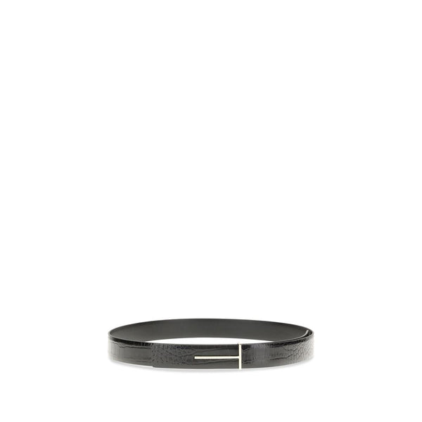 Tom Ford Black Goatskin Regular Belt