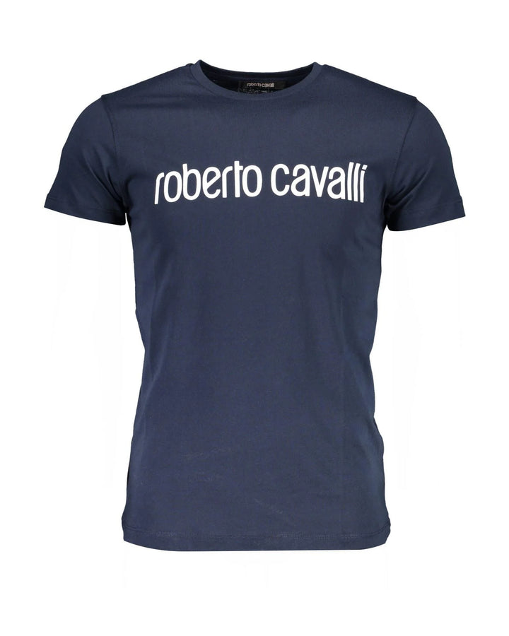 Roberto Cavalli blå bomull T-skjorte