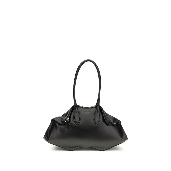 Alexander McQueen Svart Kalveskinn Bos Taurus Skulderveske
