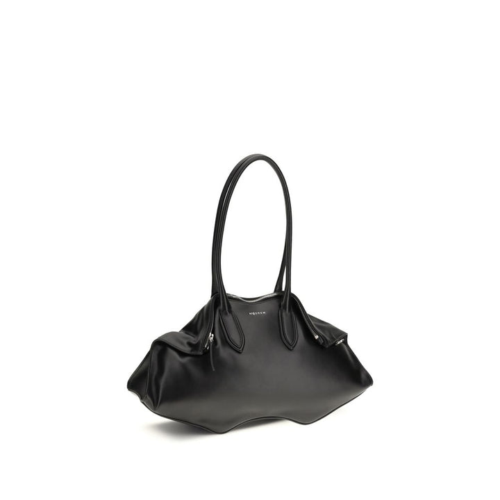 Alexander McQueen Svart Kalveskinn Bos Taurus Skulderveske