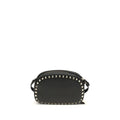 Valentino Garavani Black Calf Leather Bos Taurus Shoulder Bag