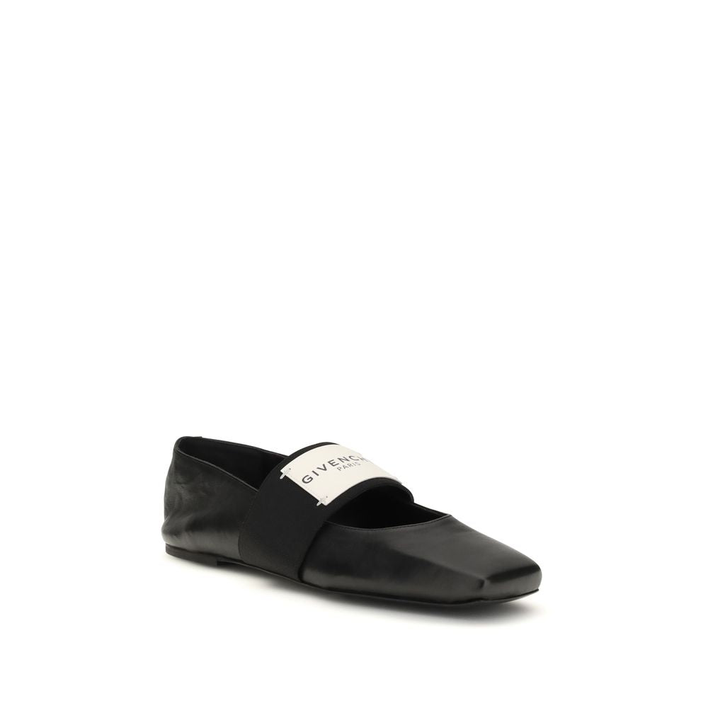 Givenchy sorte lammeskinn Ovis Aries Aries ballettflats