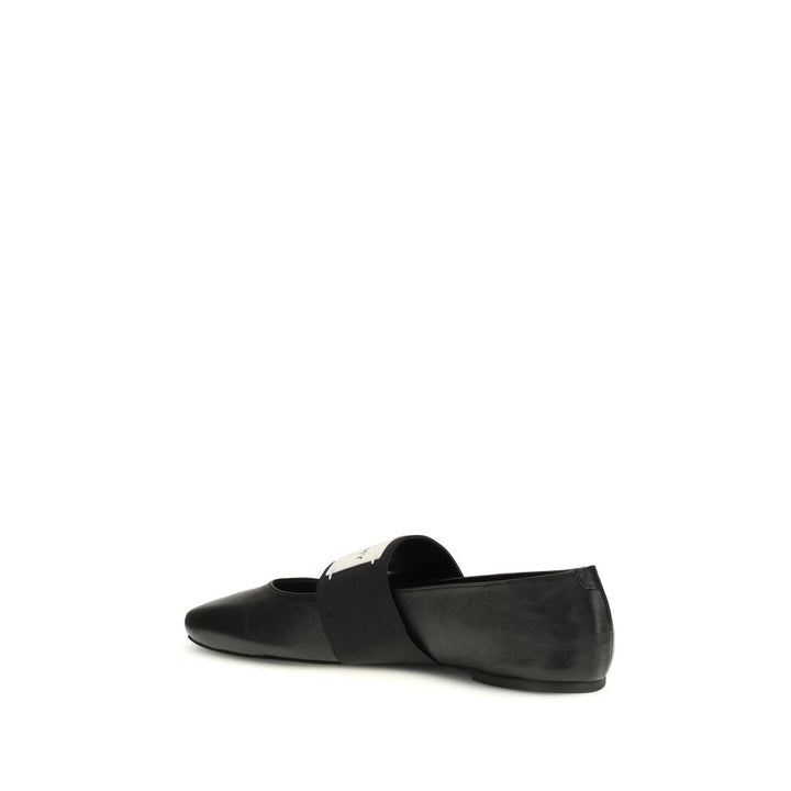 Givenchy sorte lammeskinn Ovis Aries Aries ballettflats
