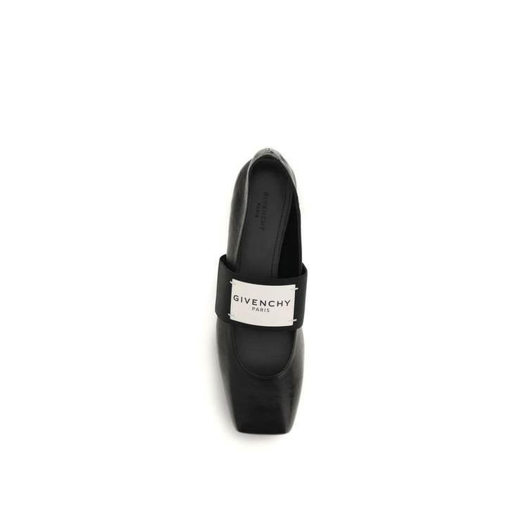 Givenchy sorte lammeskinn Ovis Aries Aries ballettflats