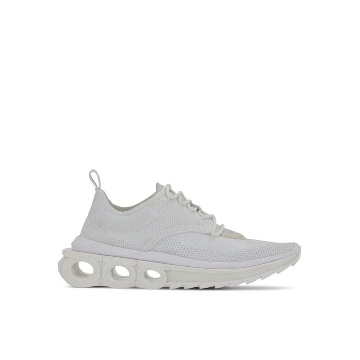 Salvatore Ferragamo hvite atletiske joggesko i nylon