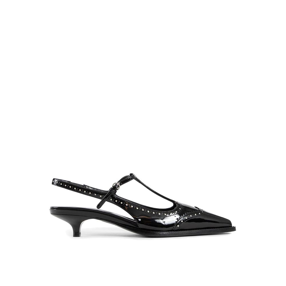 Black Calfskin High Heel Pumps