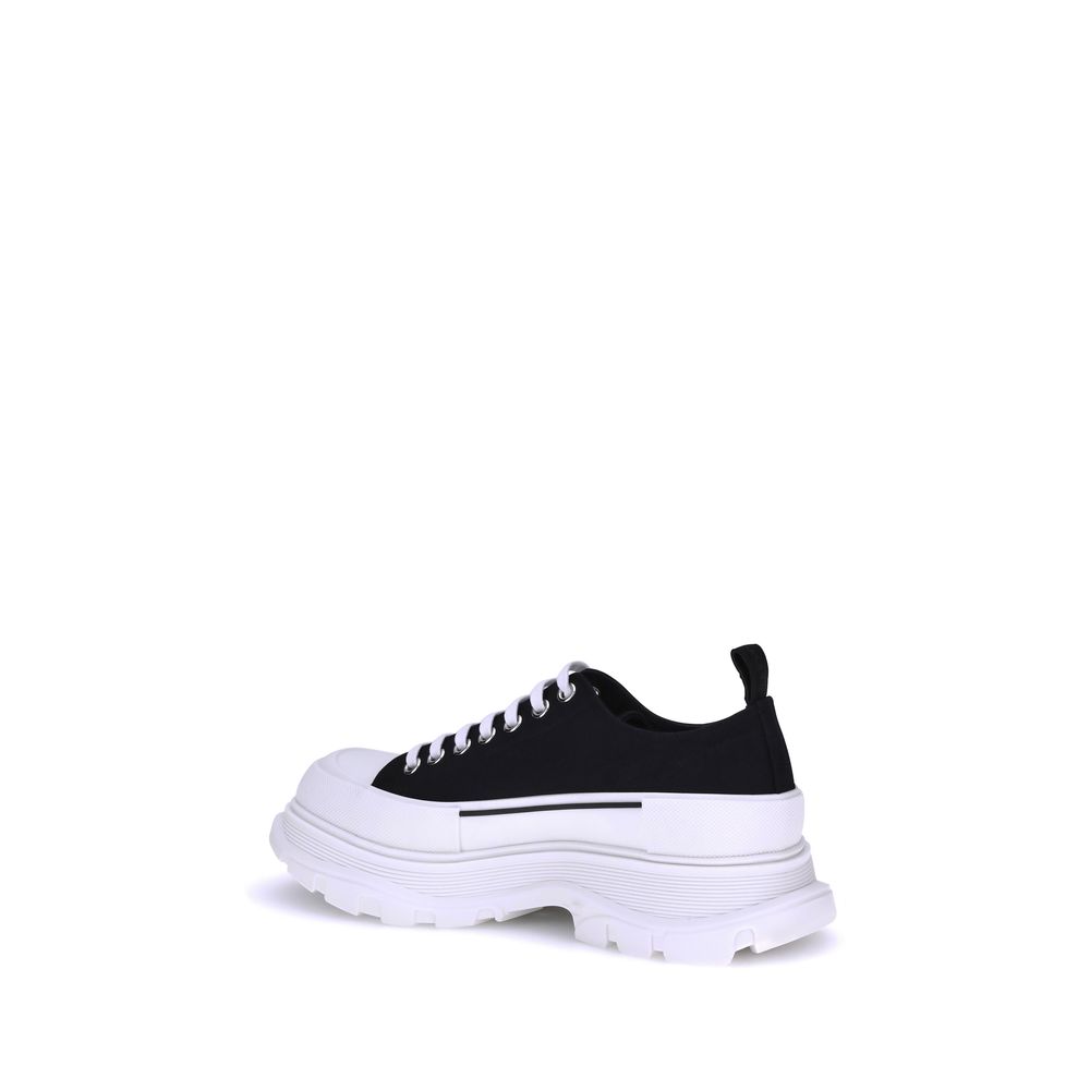 Alexander McQueen Sorte Chunky Lerretssneakers