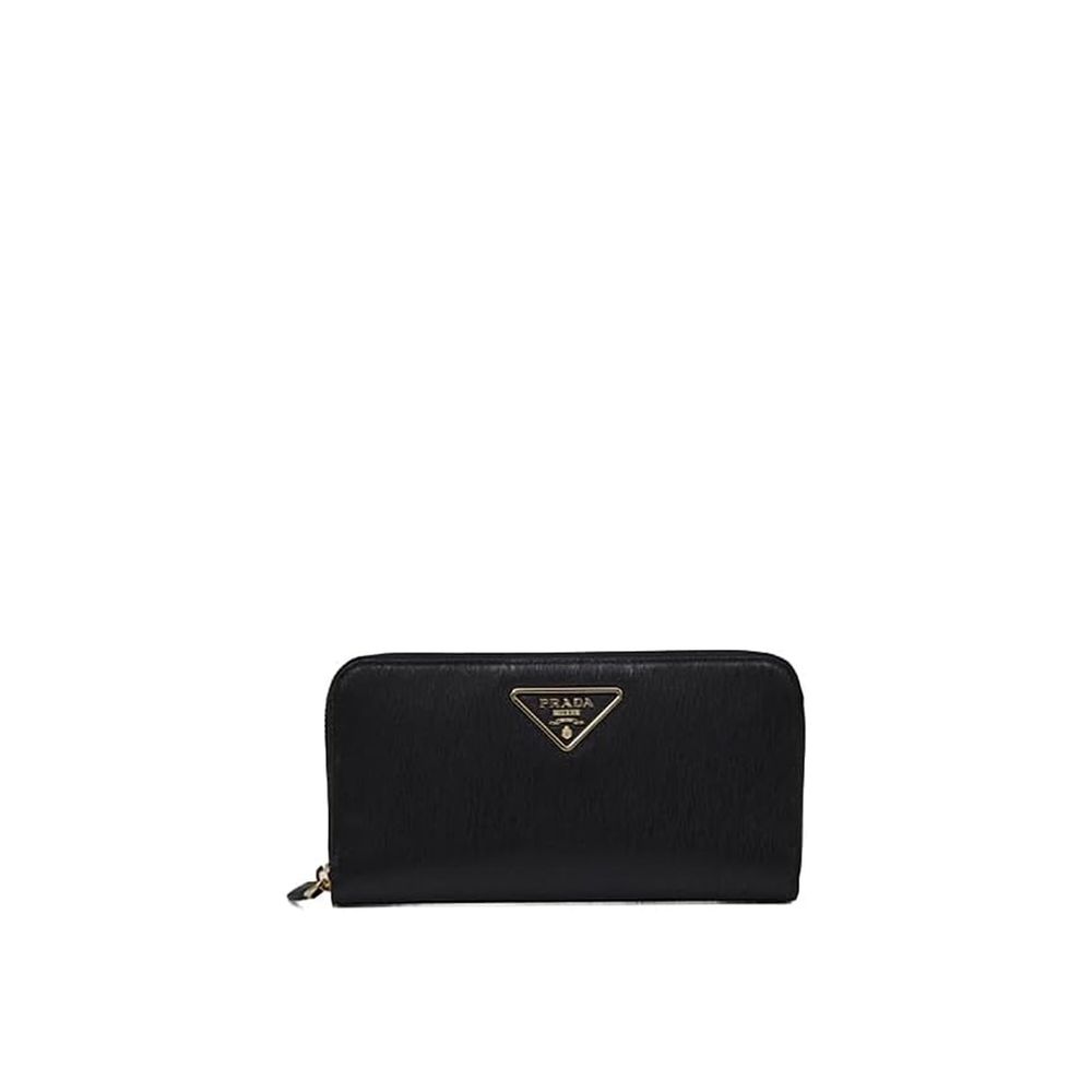 Prada Cartera de Piel de Becerro Negra