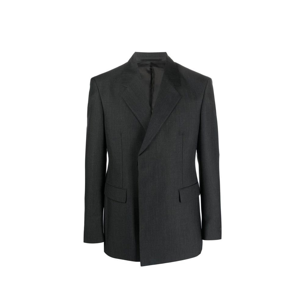 Blazer de Lana Gris Prada