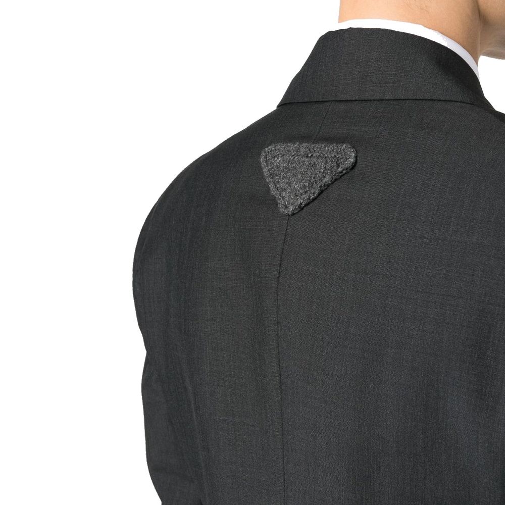 Blazer de Lana Gris Prada