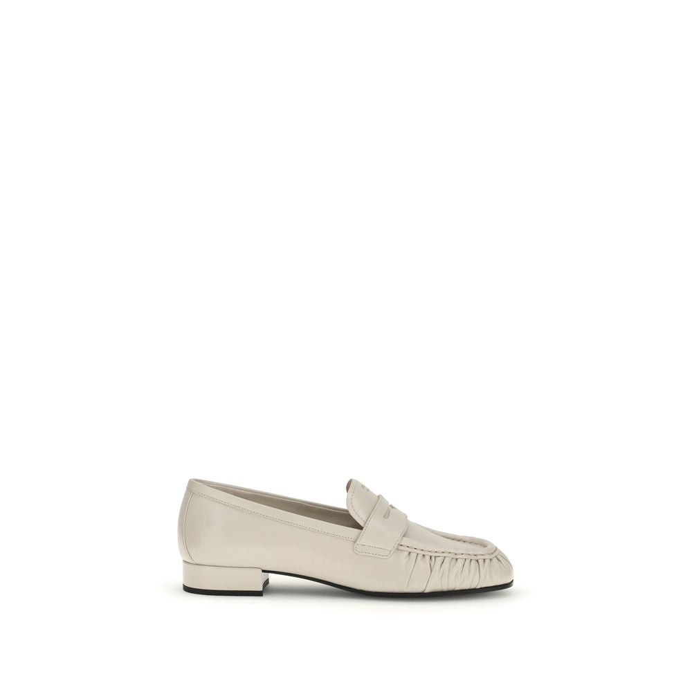 Prada beige kalveskinn Bos Taurus slip-on pensko
