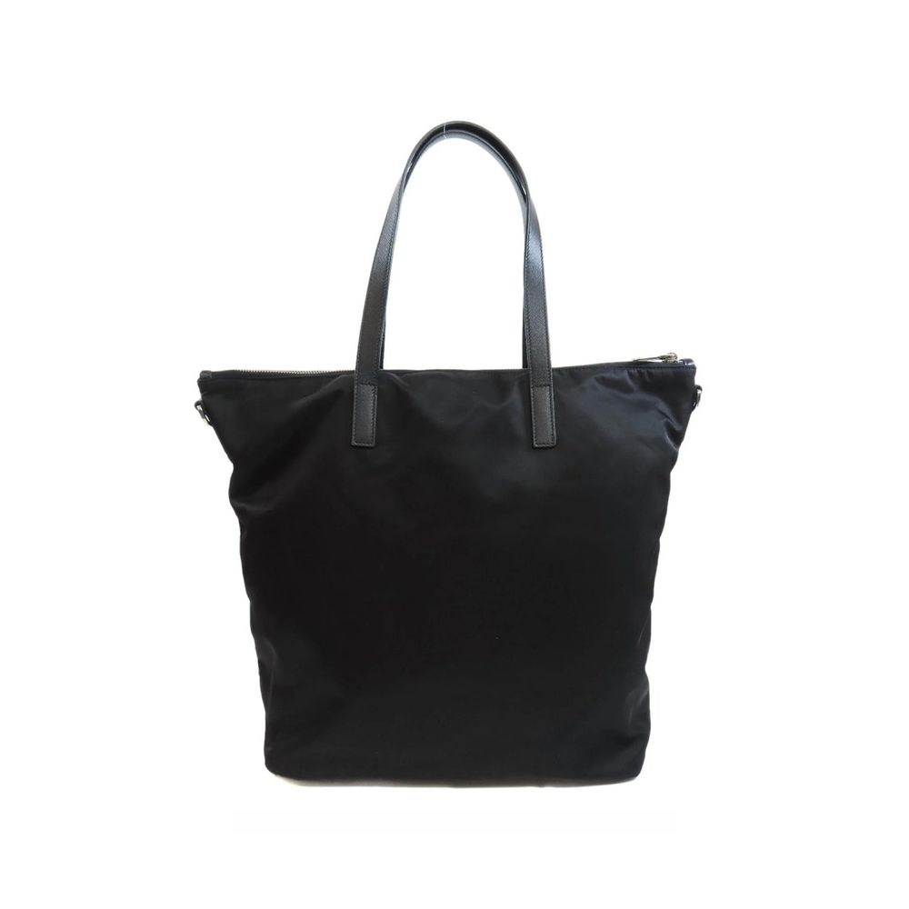 Bolso tote de nailon negro Prada