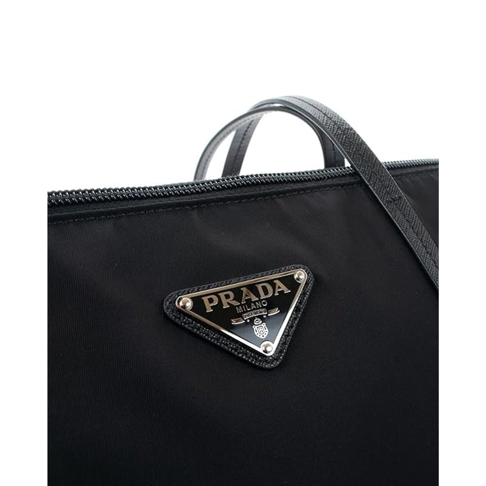 Bolso tote de nailon negro Prada