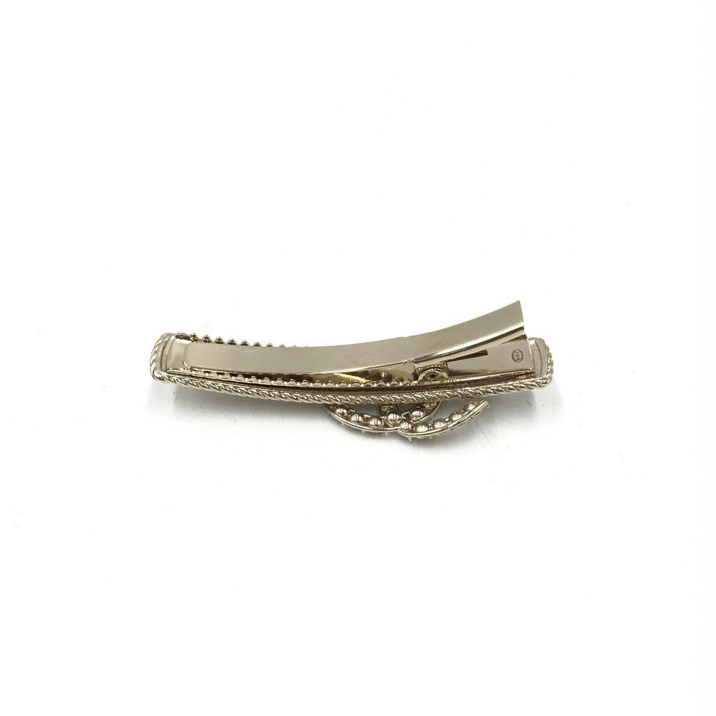 Chanel Crystal Pearl CC Hair Clip
