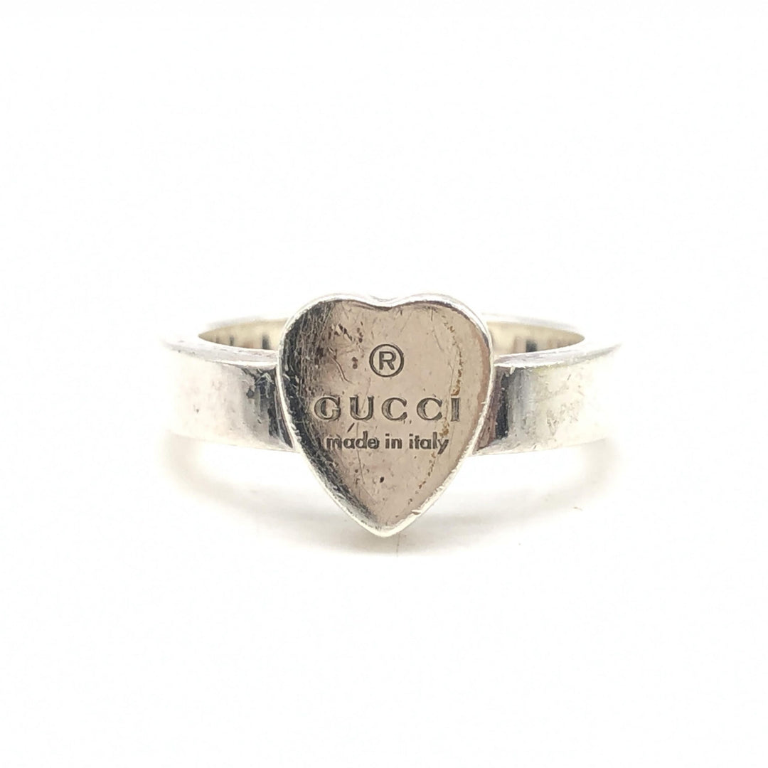 Gucci Sterling sølv Trademark hjertering, US størrelse 5,5