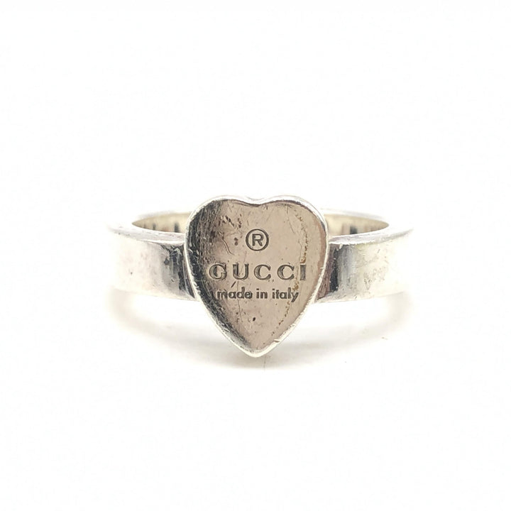 Gucci Sterling sølv Trademark hjertering, US størrelse 5,5