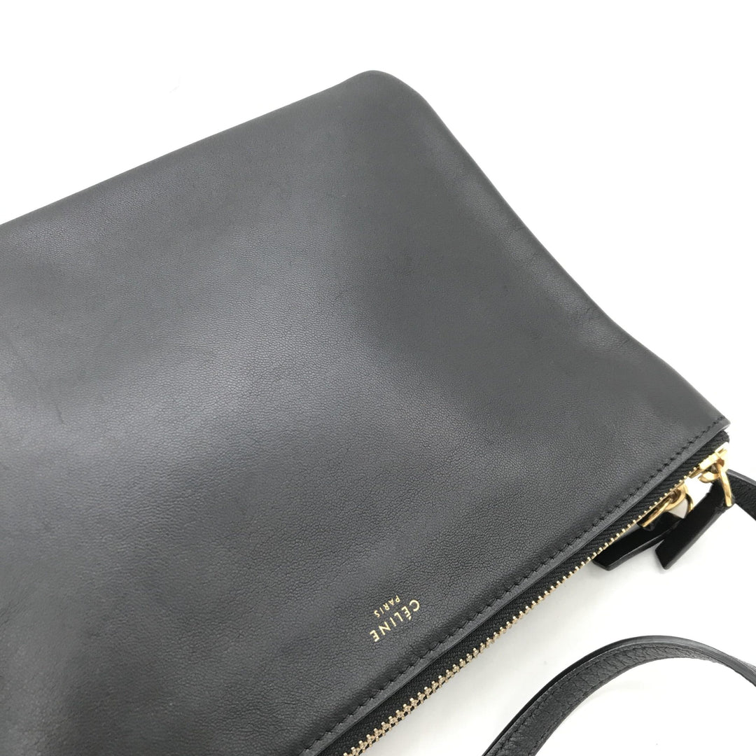 Celine Trio svart skinn skulderveske