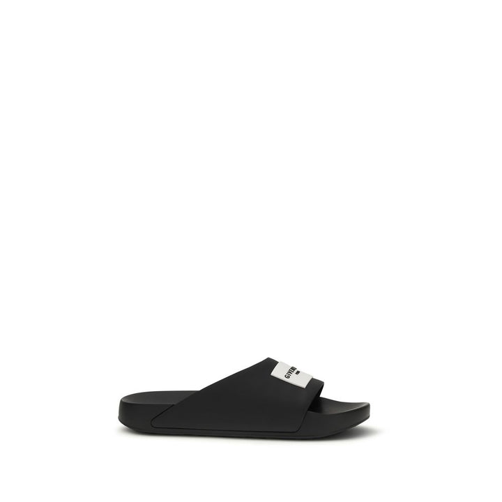 Givenchy svarte gummisandaler