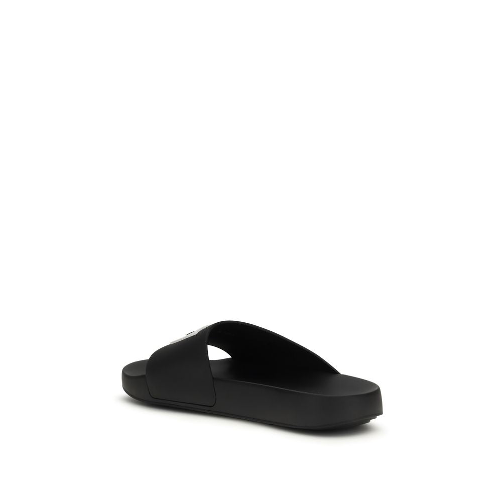 Givenchy svarte gummisandaler