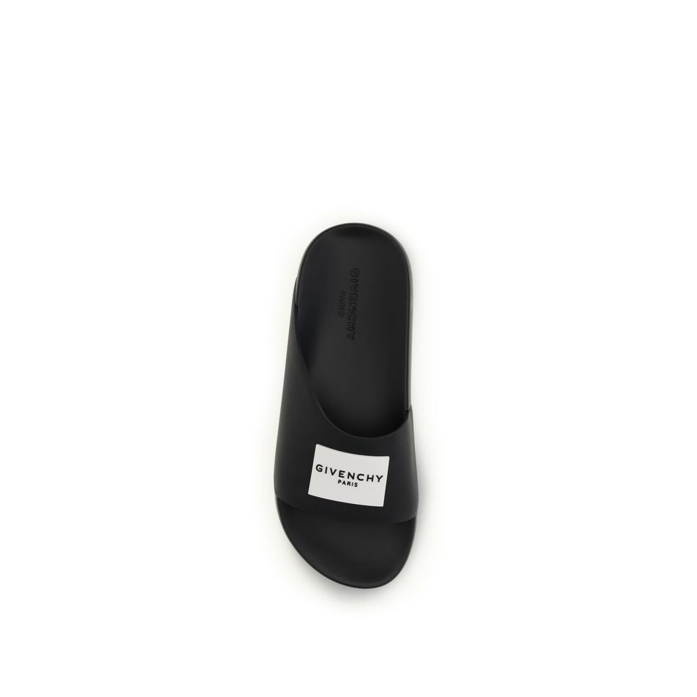 Givenchy svarte gummisandaler