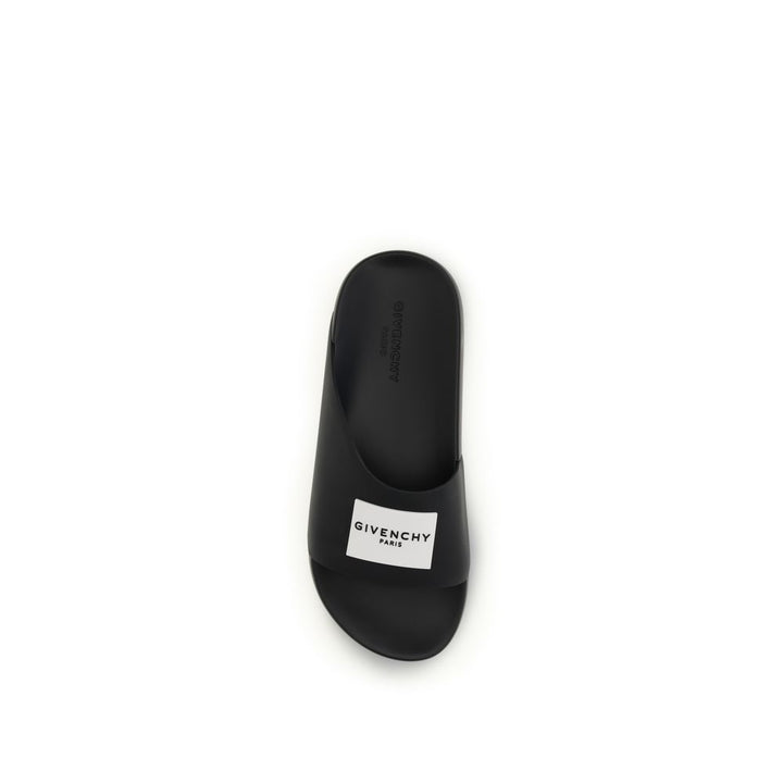 Givenchy svarte gummisandaler