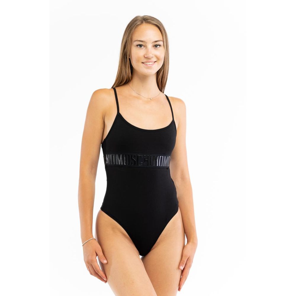 Black Cotton Bodysuit