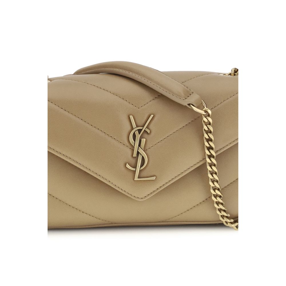 Saint Laurent Beige Lamb Ovis Aries Aries Skulderveske