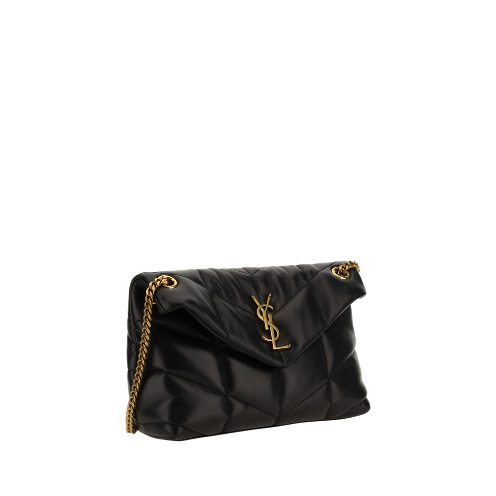 Saint Laurent Svart Lammeskinn Ovis Aries Aries Skulderveske