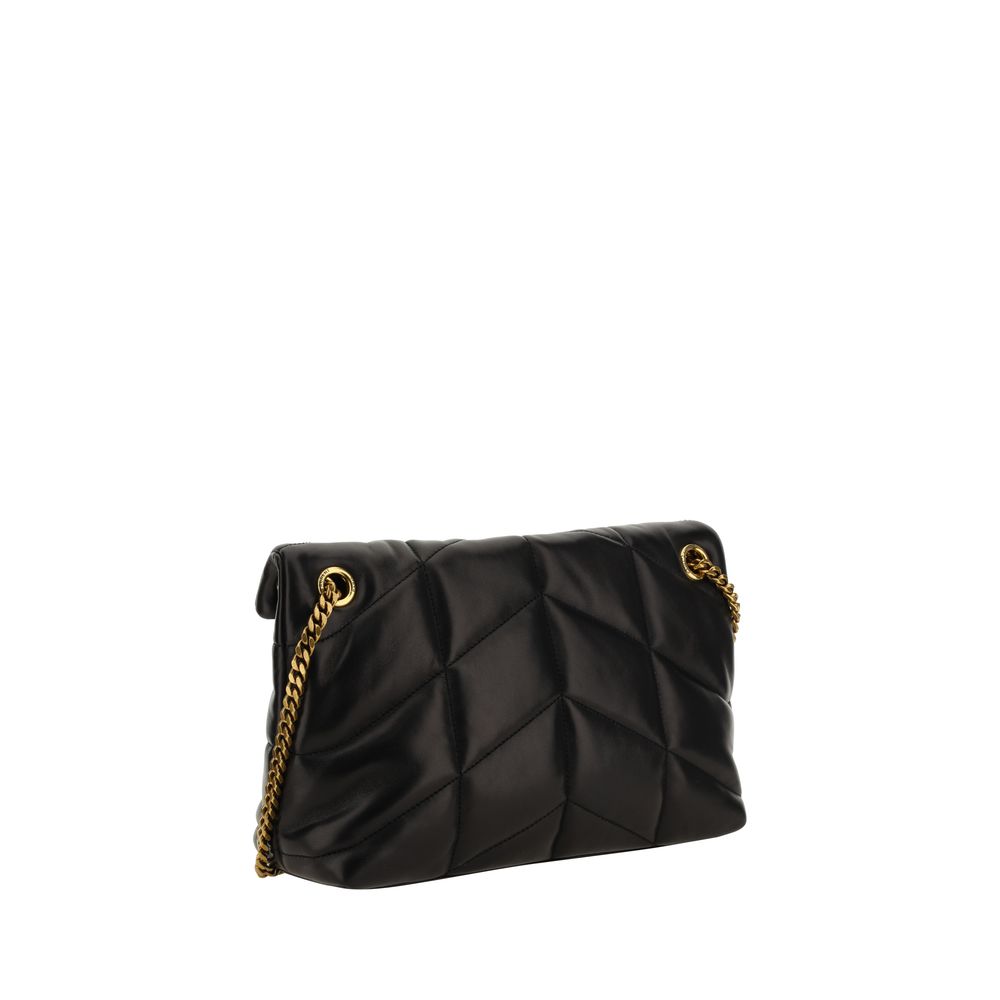 Saint Laurent Svart Lammeskinn Ovis Aries Aries Skulderveske