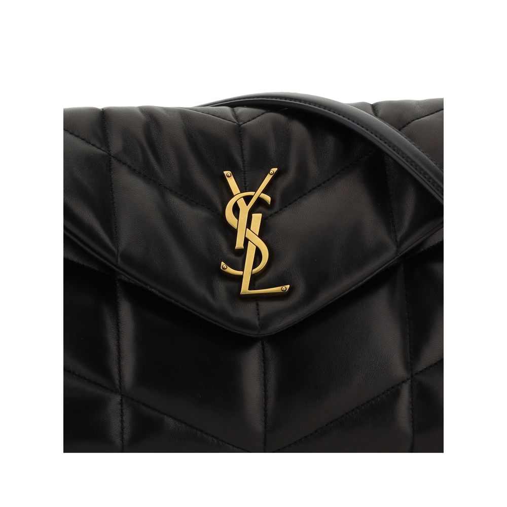 Saint Laurent Svart Lammeskinn Ovis Aries Aries Skulderveske