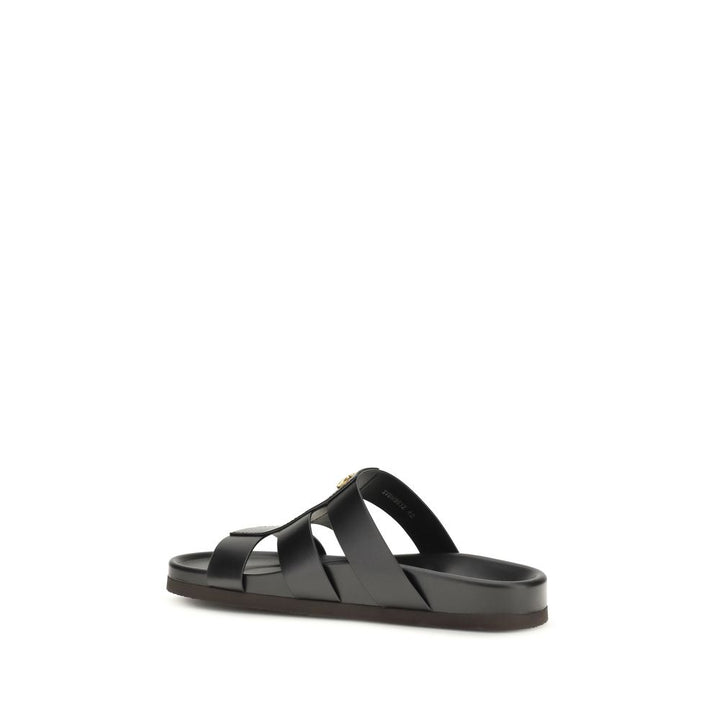 Valentino Garavani Sorte kalveskinnssandaler