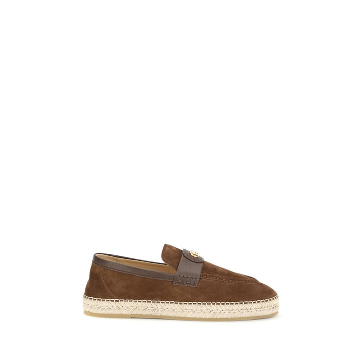 Valentino Garavani brune espadriller i kalveskinn