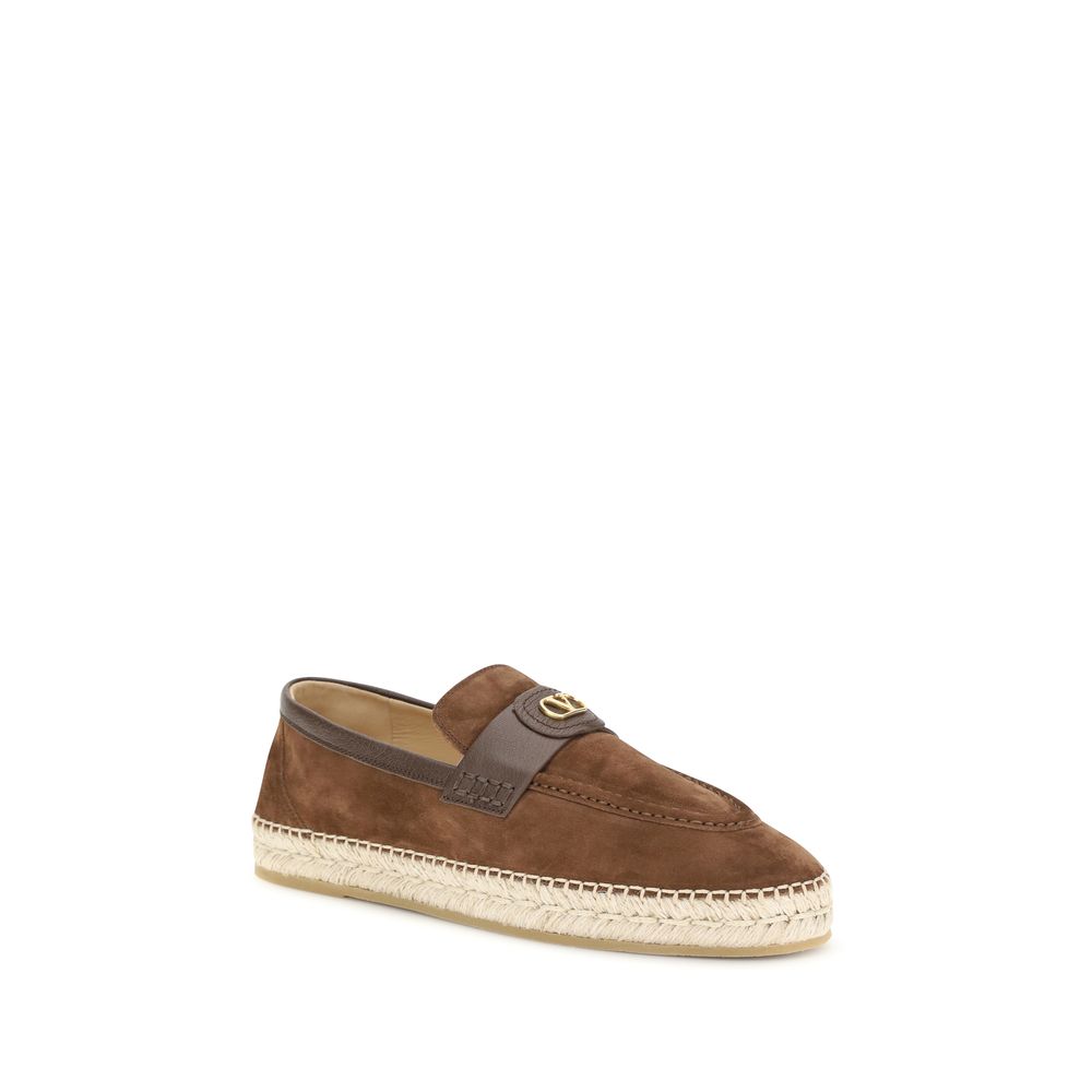 Valentino Garavani brune espadriller i kalveskinn