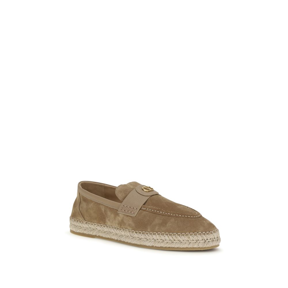 Valentino Garavani Beige Kalveskinn Bos Taurus Espadriller