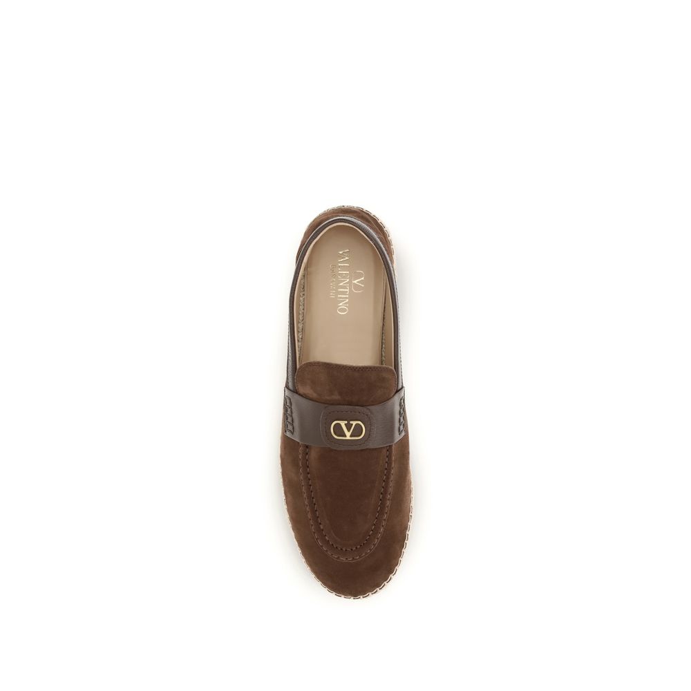 Valentino Garavani brune espadriller i kalveskinn