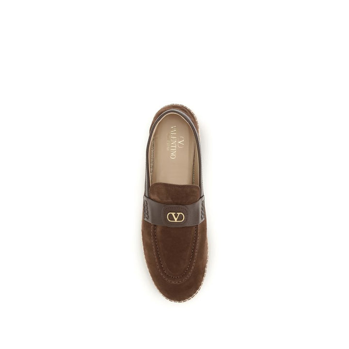 Valentino Garavani brune espadriller i kalveskinn
