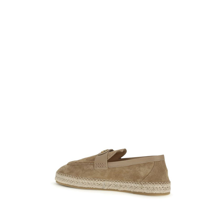 Valentino Garavani Beige Kalveskinn Bos Taurus Espadriller