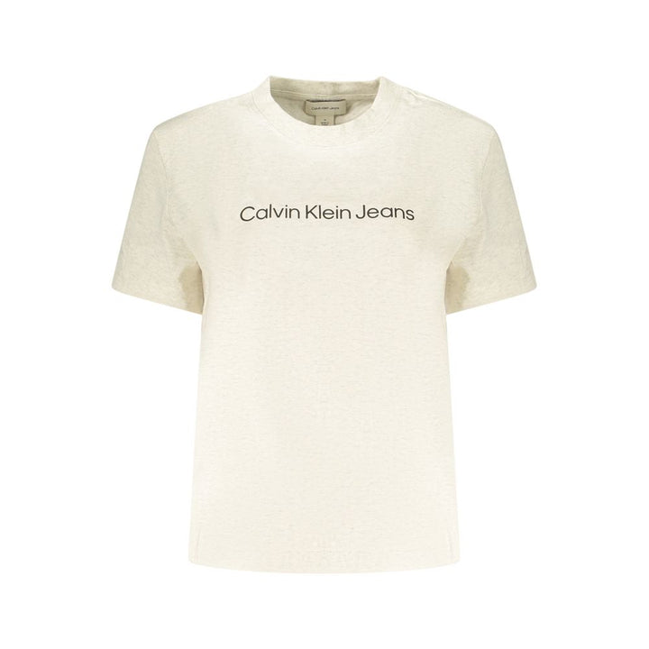 Calvin Klein Beige bomull T-skjorte for kvinner