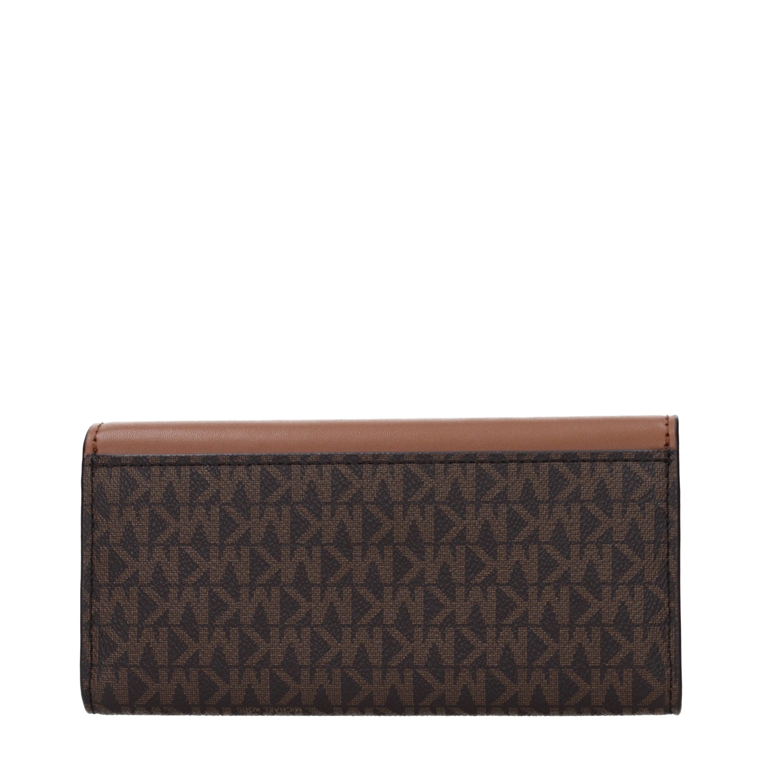 Billetera Michael Kors de tela marrón