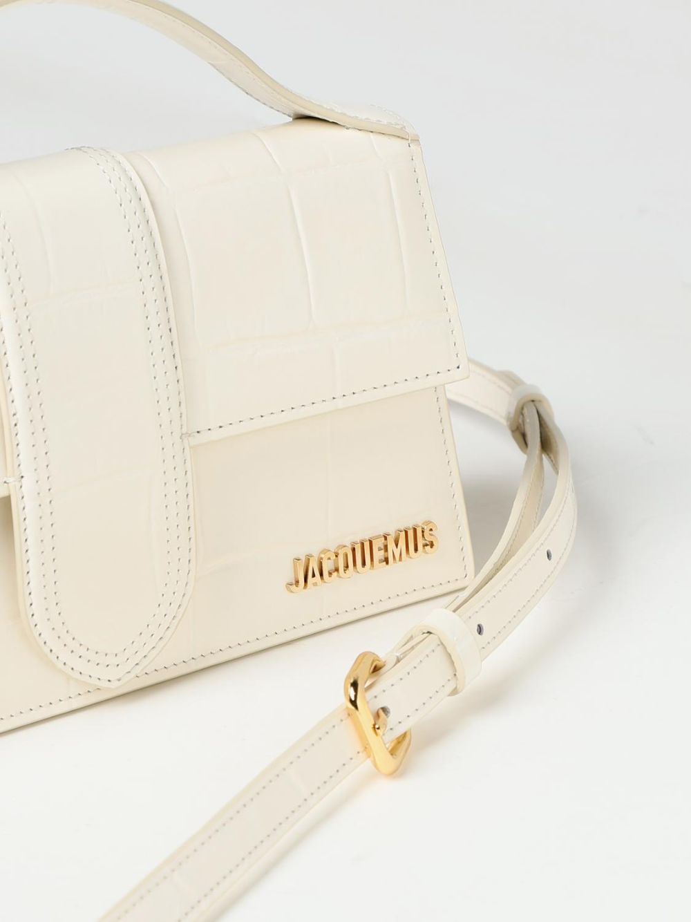 Jacquemus Ivory Cocco Le Grand Bambino Håndveske