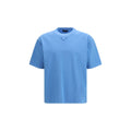 Camiseta de algodón azul de Prada