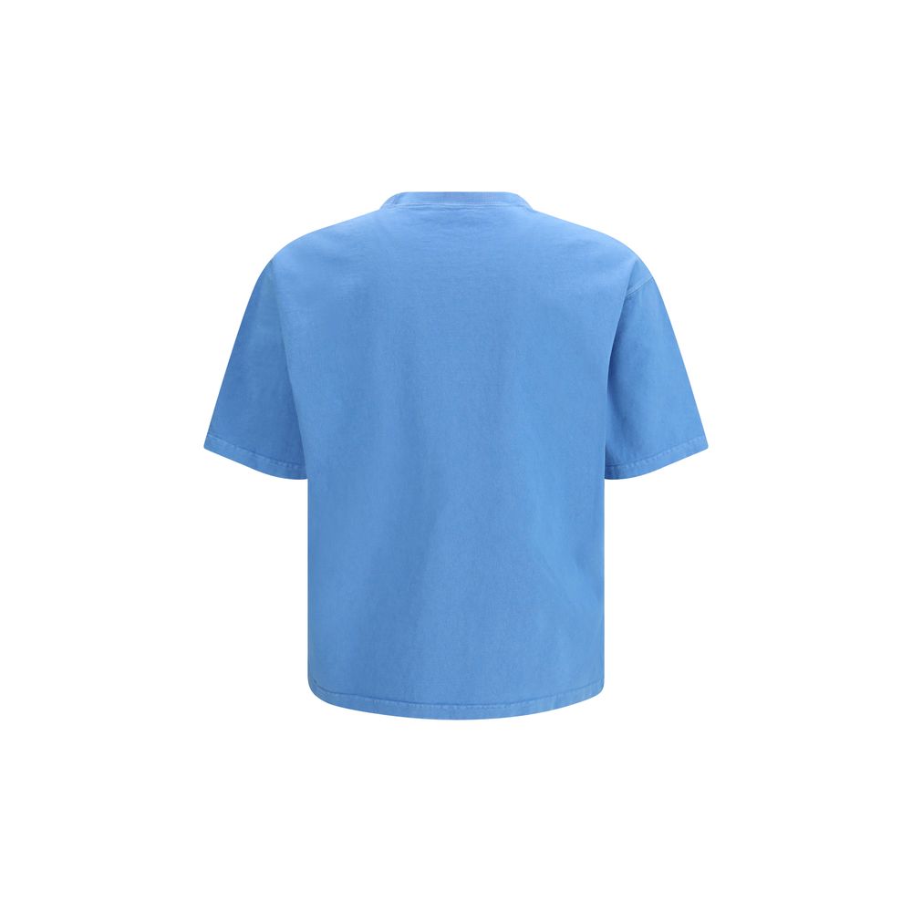 Camiseta de algodón azul de Prada