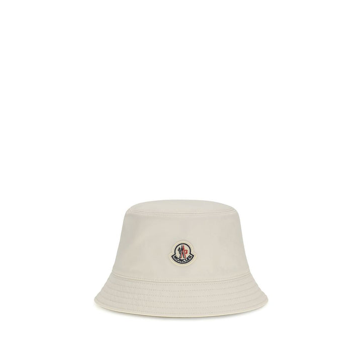 Moncler hvit bøttehatt i polyester