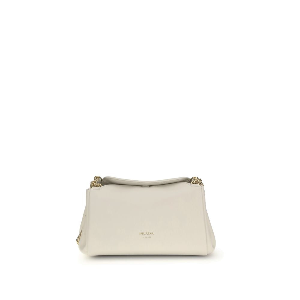 Bolso de hombro Prada de piel de becerro blanca Bos Taurus