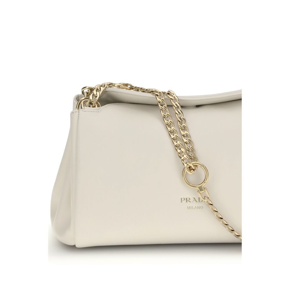 Bolso de hombro Prada de piel de becerro blanca Bos Taurus