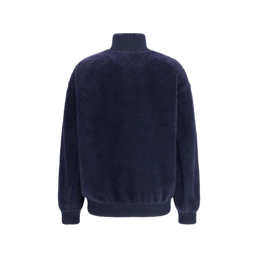 Chaqueta larga de poliamida azul de Prada