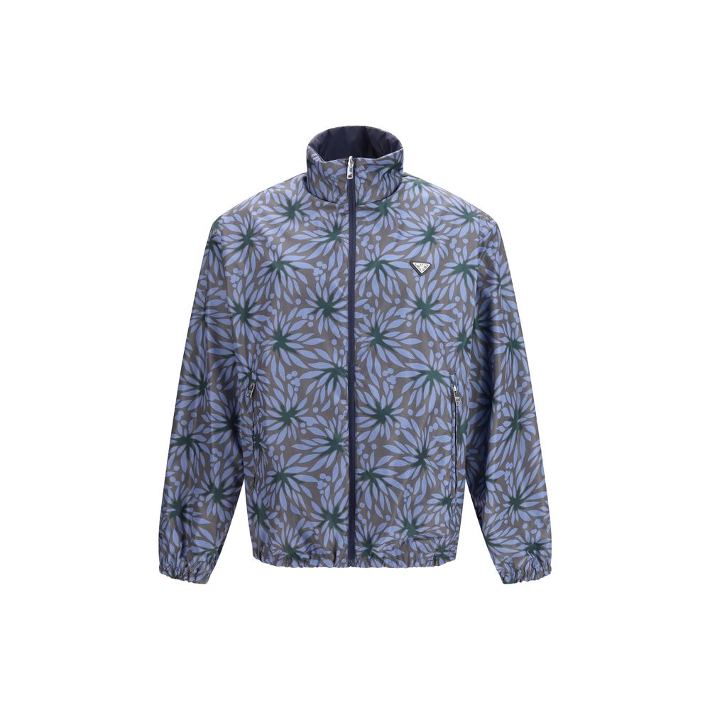 Chaqueta Prada de nailon reciclado azul